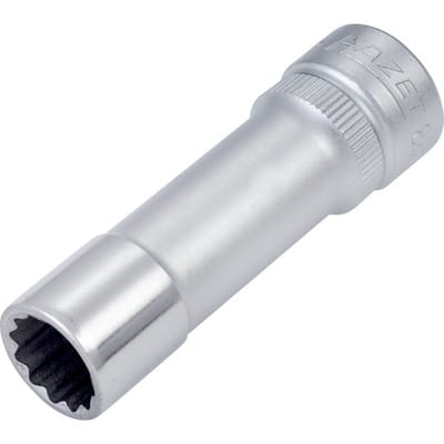 Steckschlüsseleinsatz 880TZ-10 ∙ 3/8 Zoll (10 mm) Vierkant hohl ∙ Außen Doppelsechskant-Tractionsprofil ∙ sw 10 mm