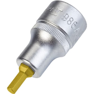Hazet - Schraubendreher-Steckschlüsseleinsatz 986A-3/16 Vierkant hohl 12,5 mm (1