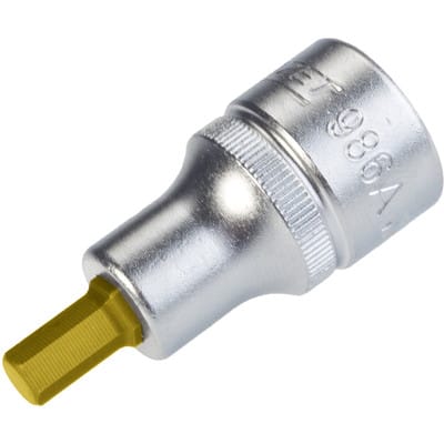 Hazet - Schraubendreher-Steckschlüsseleinsatz 986A-1/4 Vierkant hohl 12,5 mm (1/