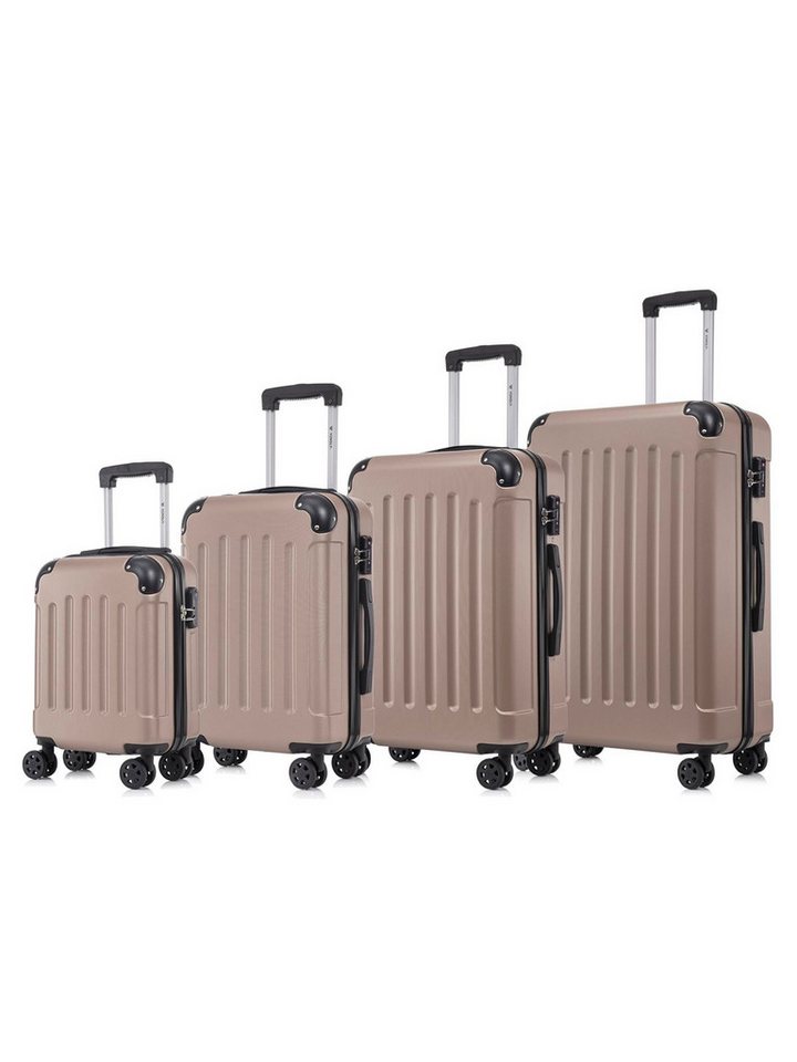 YONSLY Koffer Premium Reisekoffer Hartschalen-Koffer Trolley Kabinenkoffer S-M-L-XL, 4 Rollen, 360°-Doppelrollen, TSA-/Zahlenschloss, YKK-/Standardreißverschluss Bild 4