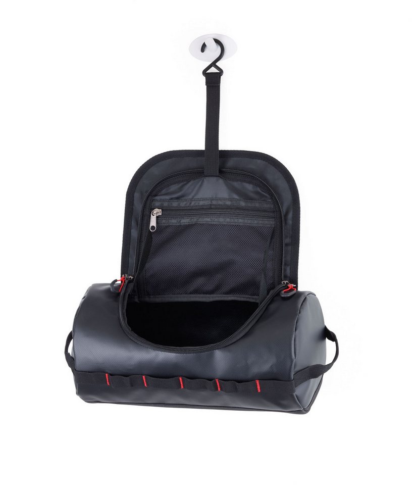 TROIKA Kulturbeutel zum Aufhängen WASHBAG aus Tarpaulin – robuste Waschtasche für Reisen, Waschtasche für Reisen, geräumige Kulturtasche für Männer, mit Haken Bild 4
