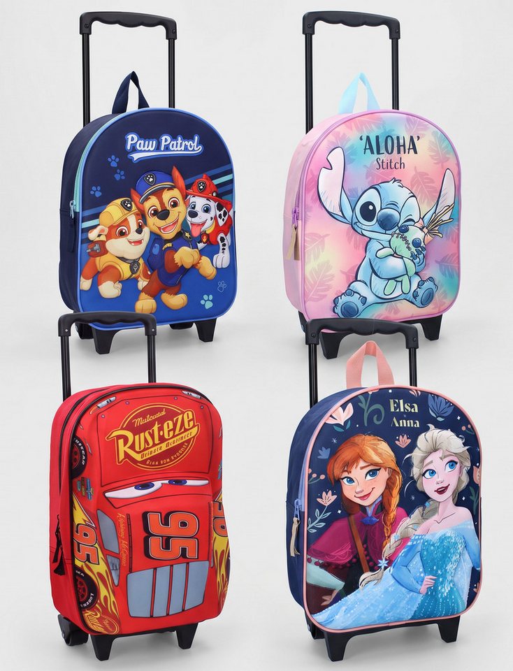 Disney Kinderkoffer Trolley Rucksack Paw Patrol Anna und Elsa Eiskönigin Stitch Cars, 30 x 25 x 10 cm, 8 Liter Bild 5