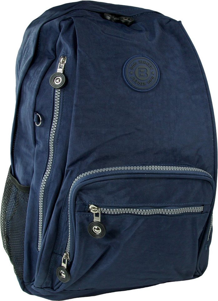 BAG STREET Freizeitrucksack Bag Street Rucksack Nylon navy, Damen, Jugend Freizeitrucksack, Sportrucksack Nylon, blau ca 43cm hoch Bild 4