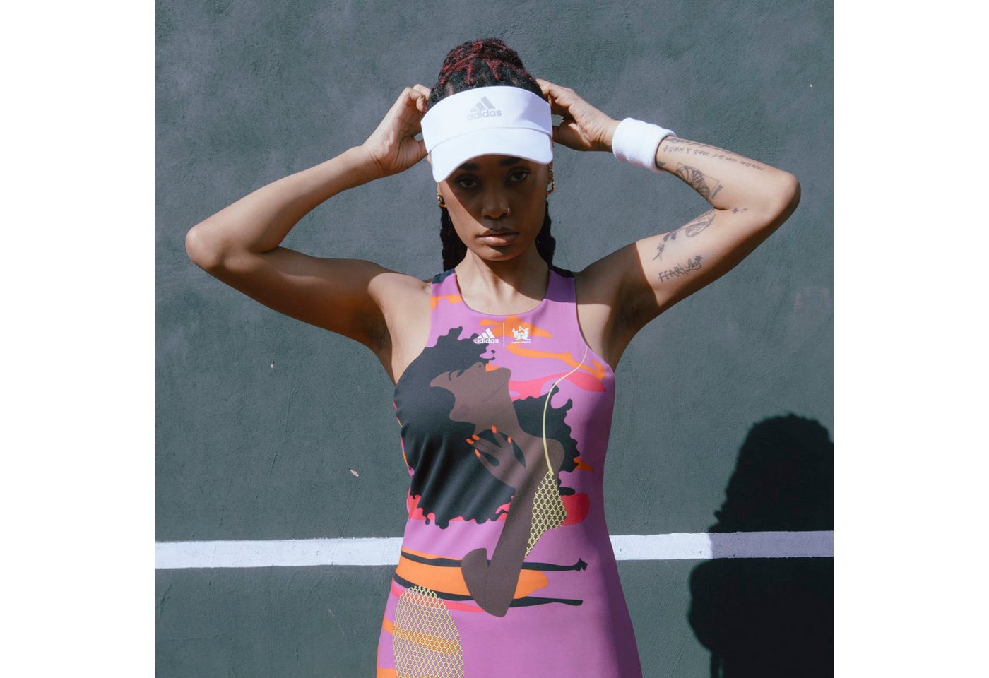 adidas Performance Tenniskleid Y-Dress New York (schmal, integrierte Tight und Sport-BH) violett Bild 4