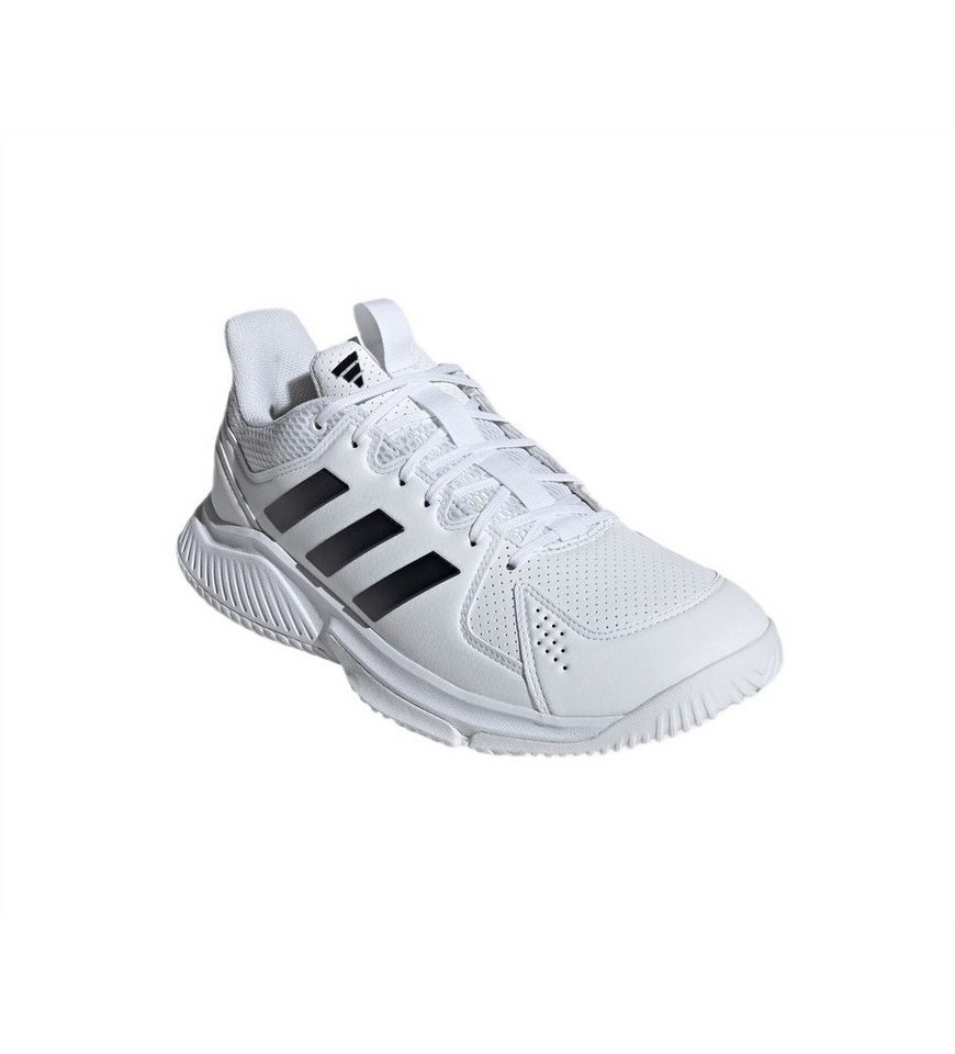 adidas Performance Hallen-Indoorschuhe Court Flight weiss/schwarz Herren Badmintonschuh Bild 2