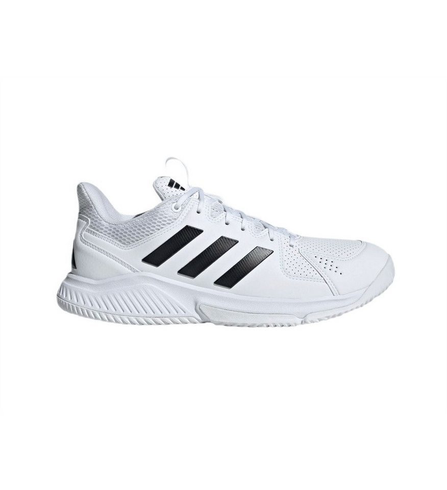 adidas Performance Hallen-Indoorschuhe Court Flight weiss/schwarz Herren Badmintonschuh Bild 3