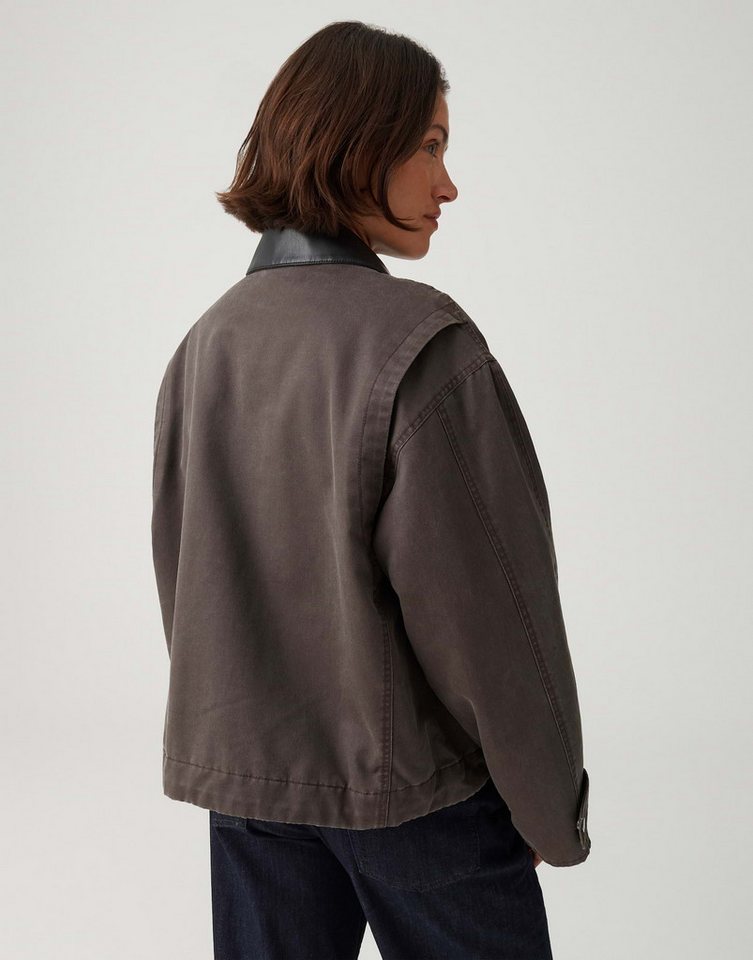 OPUS Outdoorjacke Barn Jacket aus gewachstem Baumwollmix Regular Fit Riegel an der Manschette Bild 2