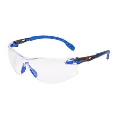 3M - Solus S1101SGAF Schutzbrille mit Antibeschlag-Schutz Blau, Schwarz en 166 din 166