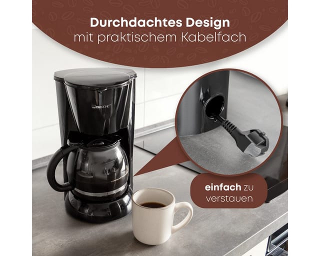 Clatronic - ka 3473 Kaffeemaschine Schwarz Fassungsvermögen Tassen=12