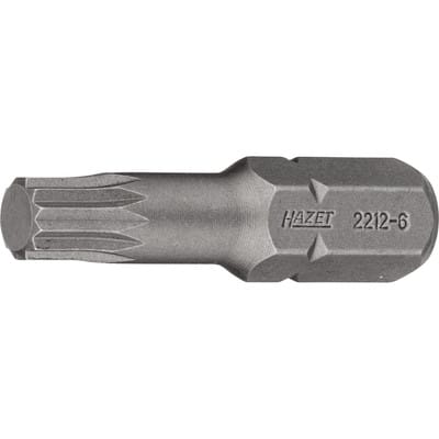 Bit 2212-6 ∙ 5/16 Zoll (8 mm) Sechskant massiv ∙ Innen Vielzahn Profil xzn ∙ sw M6