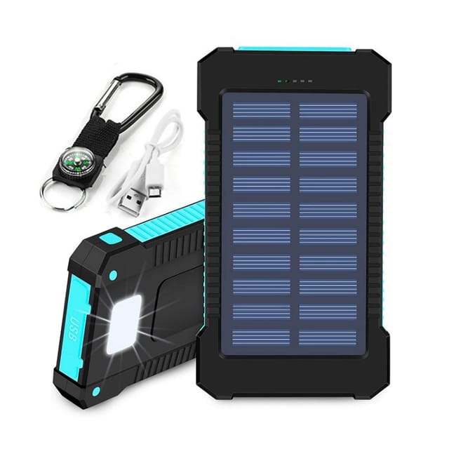 Outdoor-powerbank, Solarladefunktion, Externes Ladegerät Für Iphone/ipad Und Andere Smart-geräte
