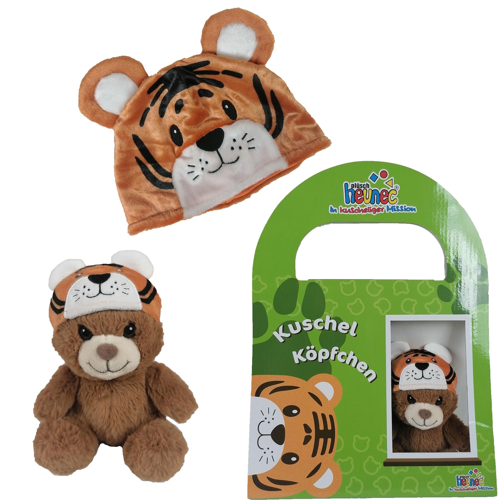 KUSCHELKÖPFCHEN Bär mit Tigermütze