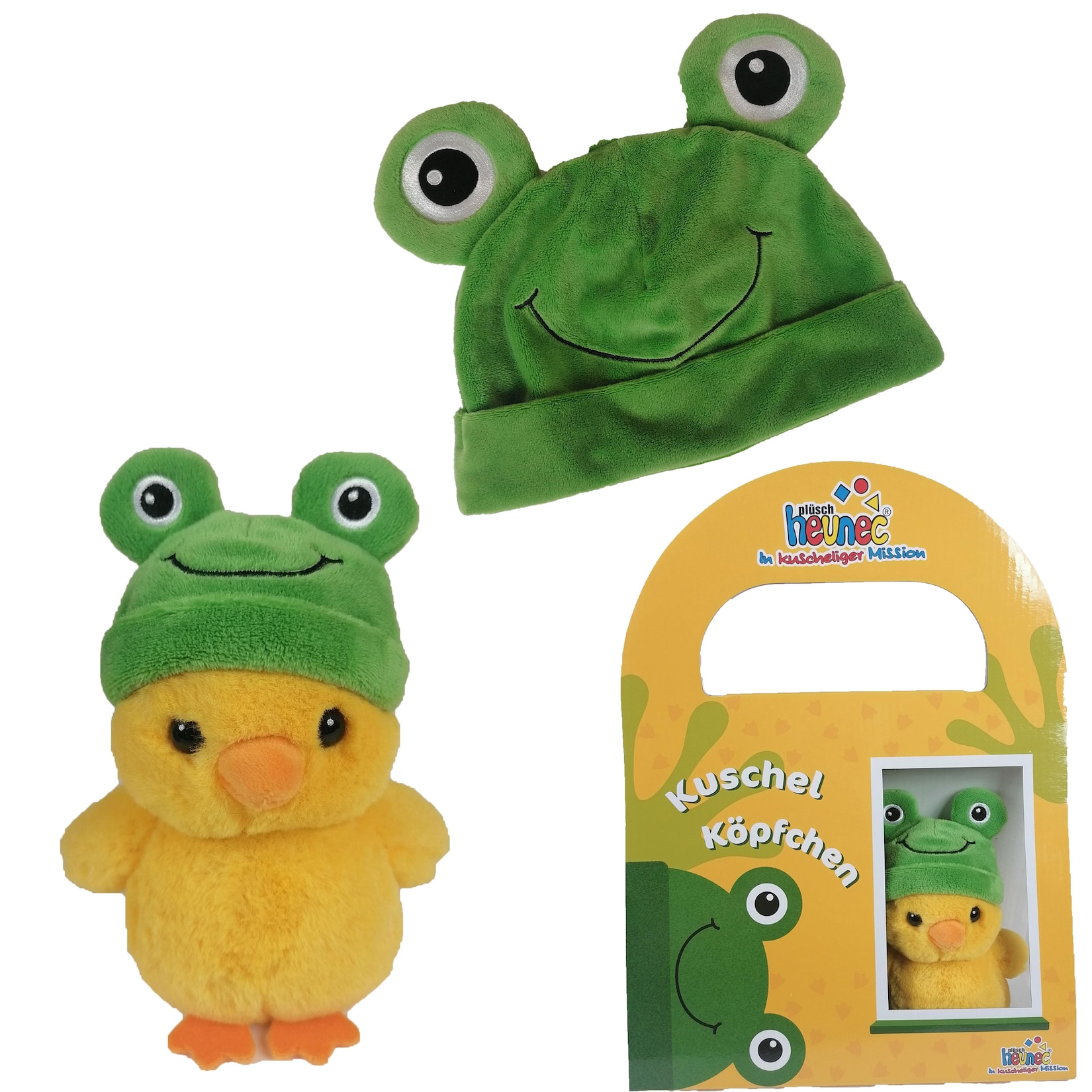 KUSCHELKÖPFCHEN Ente mit Froschmütze
