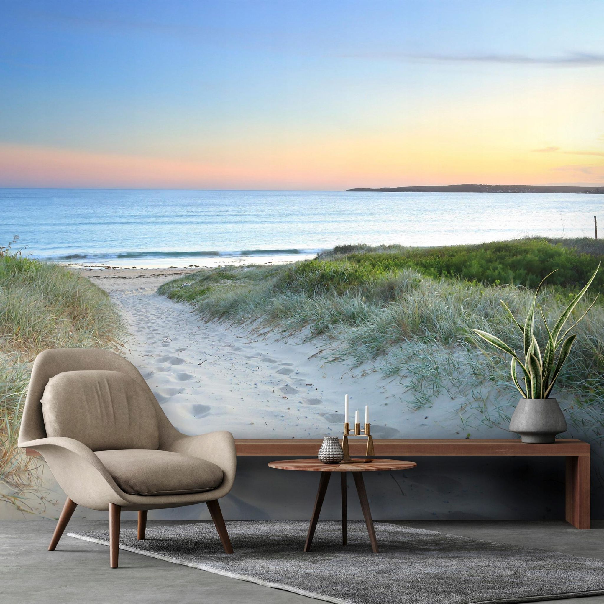 Fototapete Strand Meer Dünen, Für Wohnzimmer Und Schlafzimmer, 200 X 140 Cm – Komplettset Inkl. Kleister & Anleitung