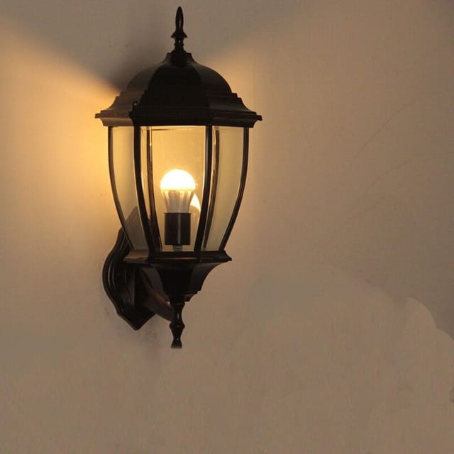 Lampe Solaire Außenwandleuchte, Außenleuchte Mit Led-leuchtmitteln, Außenleuchte Für Haus Und Veranda/terrasse, Rostfrei, Wasserdicht, Retro-wandleuchte Mit E27-fassung, B