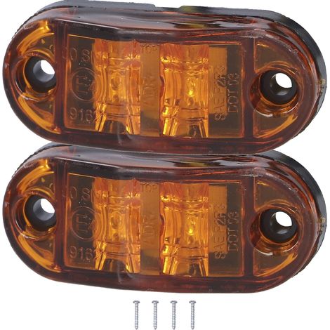 10–30 V 2-led-seitenmarkierungsleuchte – Blinkend, Gelb, Hohe Helligkeit, Für Pkw, Lkw, Anhänger, Wohnmobil