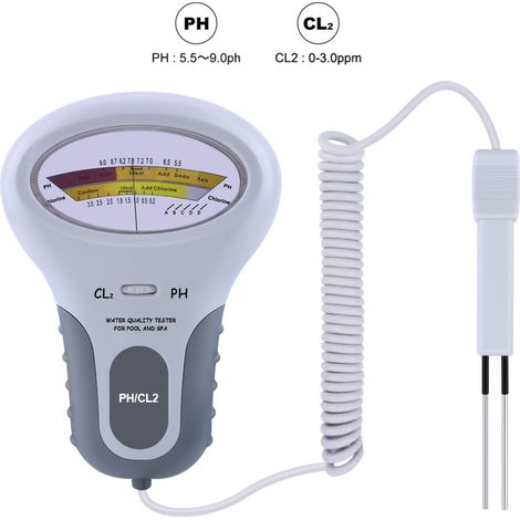 Pc102 2 In 1 Tragbarer Digitaler Wasserqualitätstester, Ph- Und Chlorgehaltsdetektor Cl2 Für Schwimmbad Und Spa.
