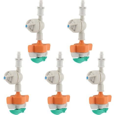 Set Mit 5 Rotierenden Tropfstopp-regnern Mit Hängesprüher – Mikro-tropfbewässerungsarmaturen Für Den Garten