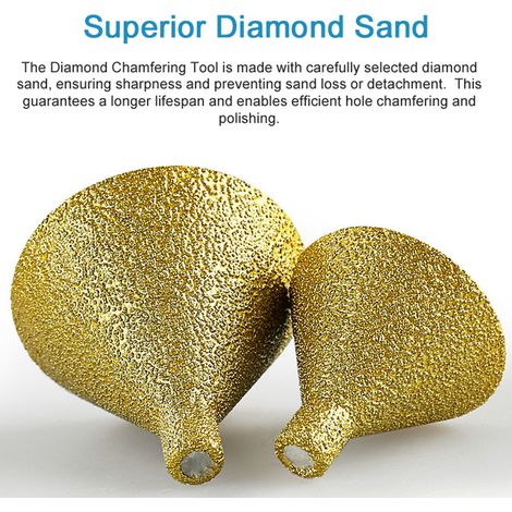 Diamant-fasenfräser M10 – M10 Gewinde, Zum Vergrößern Und Formen Von Löchern In Fliesen, Marmor, Granit, Keramik Und Stein