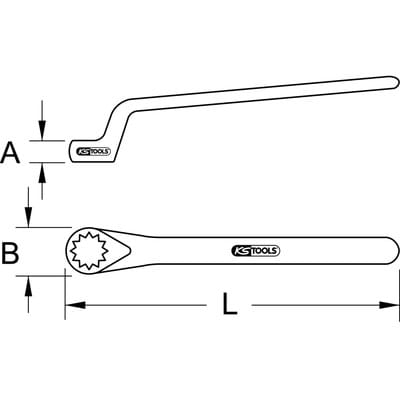 Isolierter Ringschlüssel, gekröpft, 10 mm