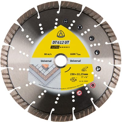 Klingspor - dt 612 ut Diamanttrennscheiben Gewinde m 14, 125 x 2,2 x 22,23 mm 10 Segmente 31 x 2,2 x 12 mm, Standard Turbo