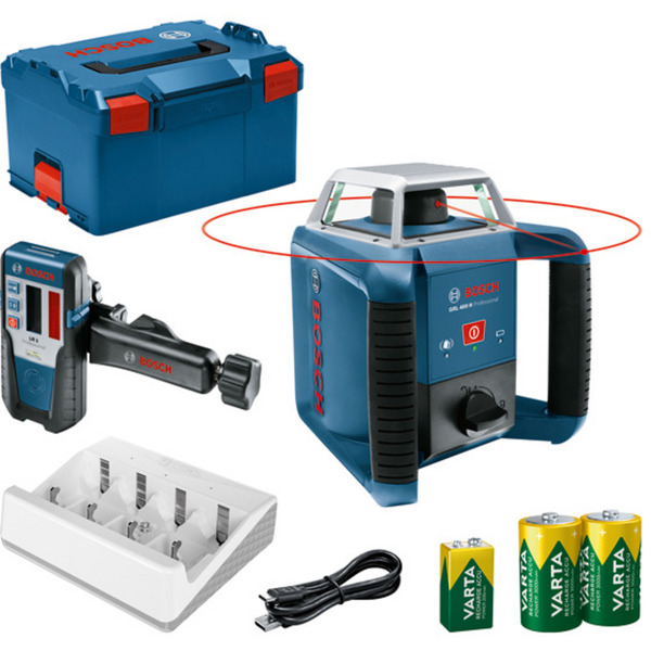 Bosch Rotationslaser grl 400 h + lr 1 in l-boxx - Bosch Professional