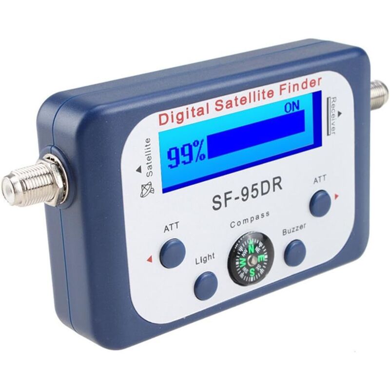 Digitaler Satelliten-/antennenfinder Mit Kompass Und Signalton – Schwarz – Crezuo