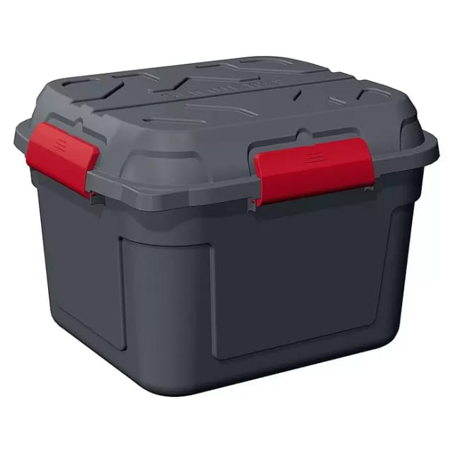 Q-line wasserdichte Aufbewahrungsbox 90L anthrazit rot Outdoor Camping-Kiste - Sunware