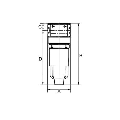 Aktivkohlefilter »multifix-mini«, mit Metallbehälter, bg 0, g 1/8 - Riegler