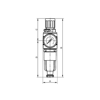 Filterregler »multifix-mini«, Metallbehälter, g 1/8, 0,5 - 10 bar - Riegler