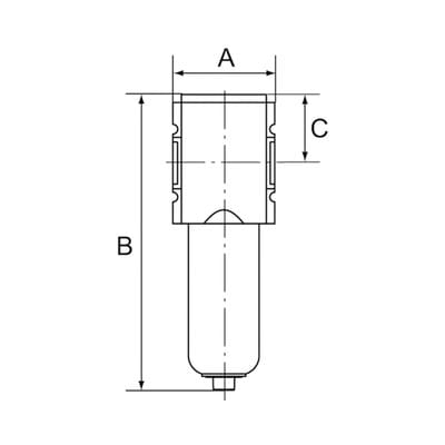 Aktivkohlefilter »FUTURA-mini« mit Metallbehälter, bg 0, g 1/4 - Riegler