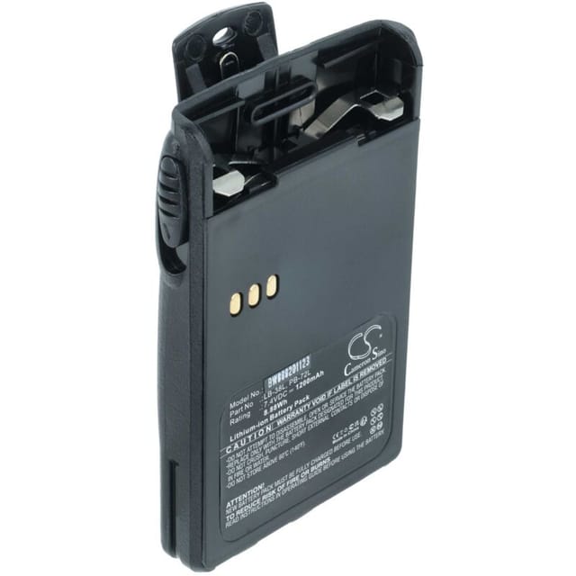 Vhbw - 1x Akku kompatibel mit Weierwe VEV-3288, V-1000 Funkgerät, Walkie Talkie (1200 mAh, 7,4 v, Li-Ion) + Gürtelclip
