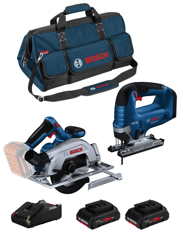 Bosch - Kit BK2022BAG (gks 18V-57-2 + gst 18V-125 b + 2 x 4,0 Ah ProCORE + GAL18V-40 + hdbag)