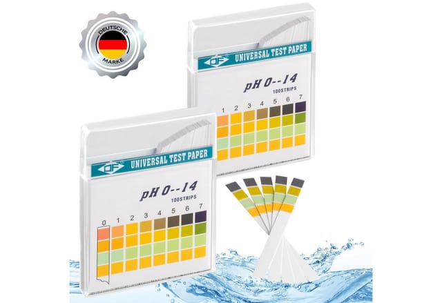 Ecence - pH wert Teststreifen 200 Stück ph 0-14 Trinkwasser Aquarien Indikator-en