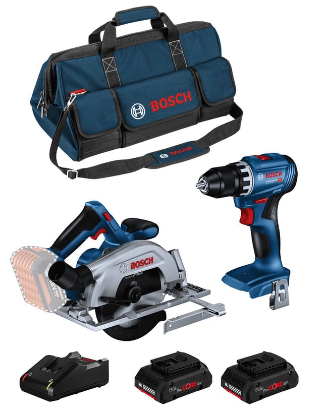 Bosch - Kit BK2025BAG (gsb 18V-45 + gks 18V-57-2 + 2 x 4,0 Ah ProCORE + GAL18V-40 + hdbag)
