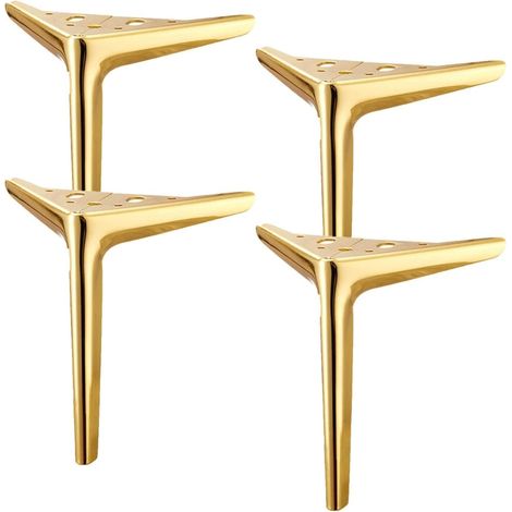 4 Metallbeine Für Nachttische, Tv-ständer, Möbelaccessoires (goldfarben, 25 Cm)