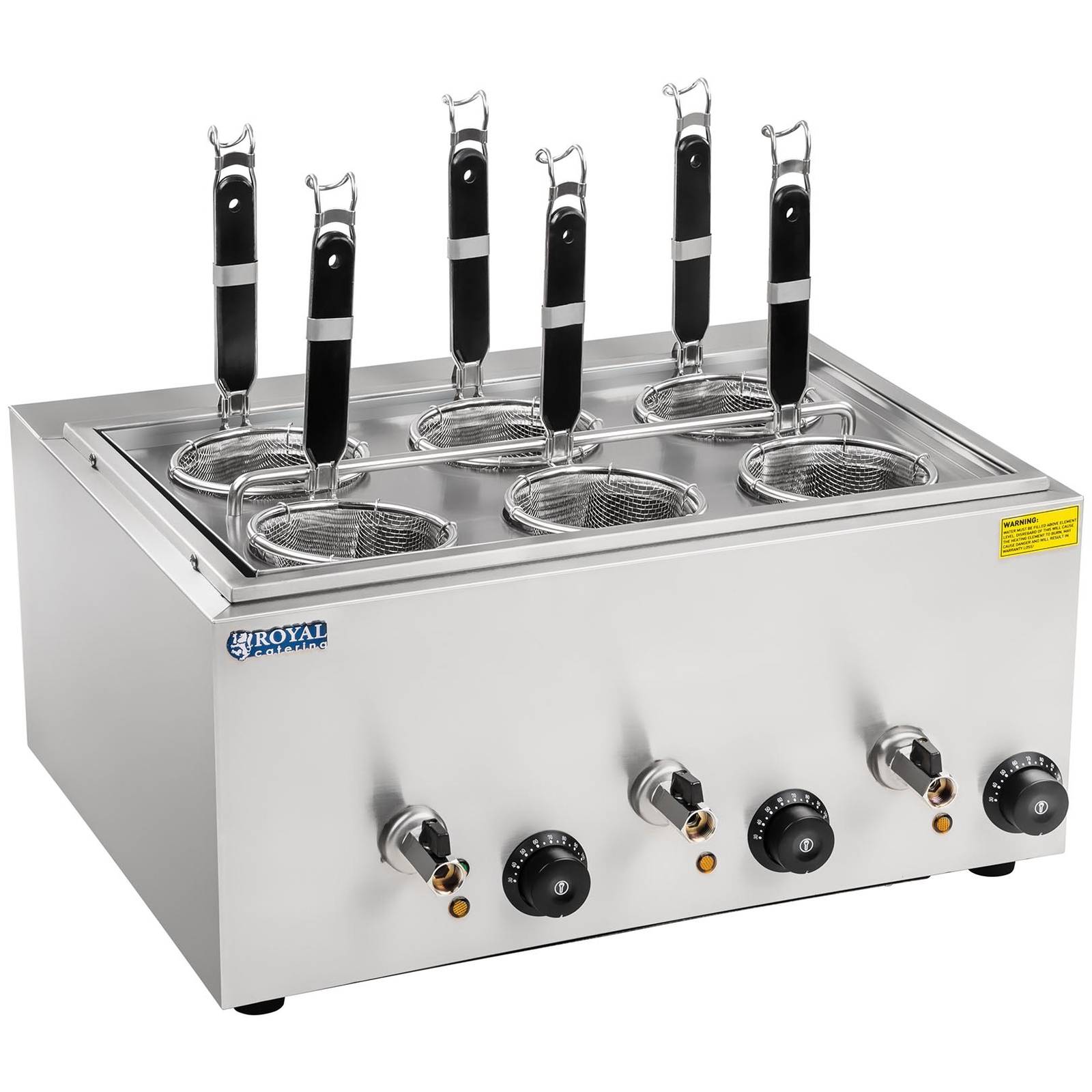 Pastakocher Zum Kochen Von Nudeln Und Knödeln, 3 Kammern Mit Hähnen