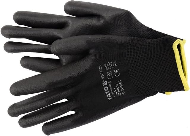 Schwarze Nylon-Arbeitshandschuhe 9 YT-74729 Yato