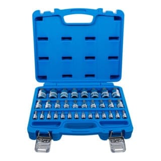 Bgs Technic - Bit-Einsatz-Satz Antrieb Innenvierkant 6,3 mm (1/4') / 10 mm (3/8') / 12,5 mm (1/2') Innensechskant 2 - 19 mm / 1/4 - 9/16' Metrisch