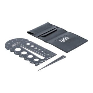 BGS Schrauben- und Gewindeschablone metrisch M3 - M20, 0,5 - 13,00 mm - 74247
