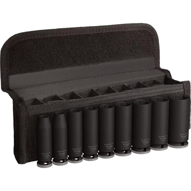 Pro Impact Steckschlüsselsatz Set, 3/8', tief, 9-tlg. - Bosch