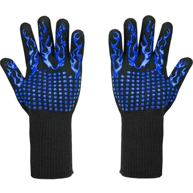 CHOYCLIT Grillhandschuhe, hitzebeständig bis 800 °C – Schnittfeste Handschuhe der Stufe L5 – Premium-Ofenhandschuhe zum Grillen, Kochen, Backen und