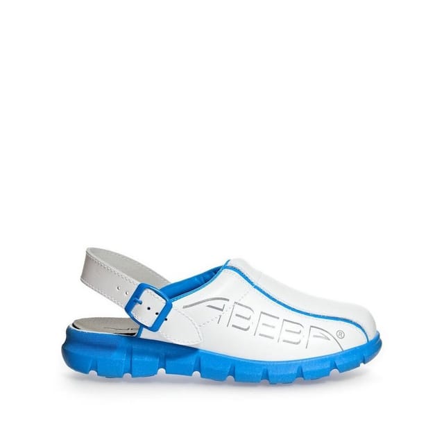 Berufsschuhe Clog Dynamic 7312 Abeba Weiß/Blau Gr. 47