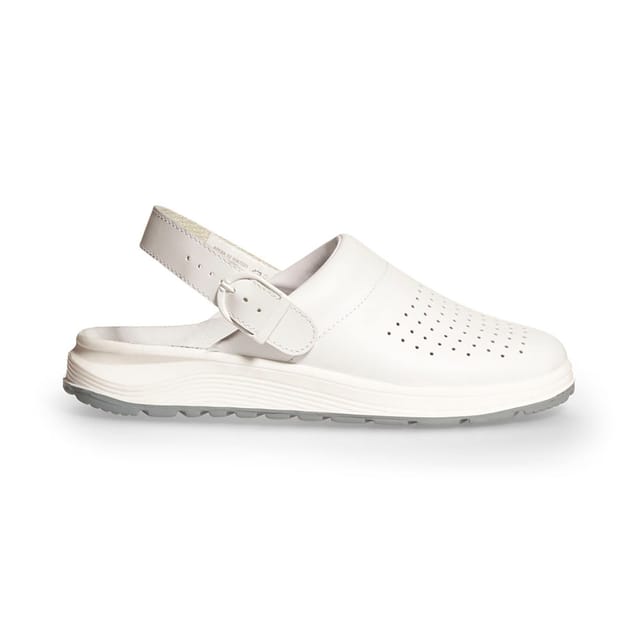 Berufsschuhe Clog 87020 Active Abeba weiß perforiert mit Schnalle Gr. 43