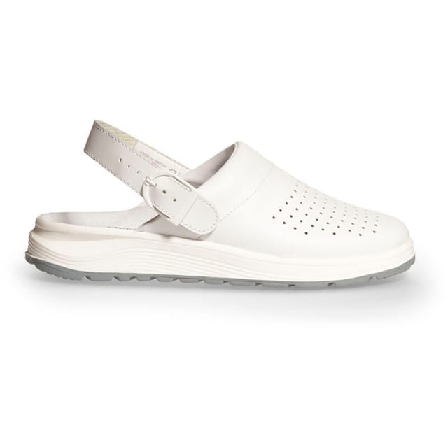 Berufsschuhe Clog 87020 Active Abeba weiß perforiert mit Schnalle Gr. 44