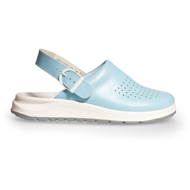 Berufsschuhe Clog Active 87080 Abeba blau perforiert mit Schnalle Gr. 39