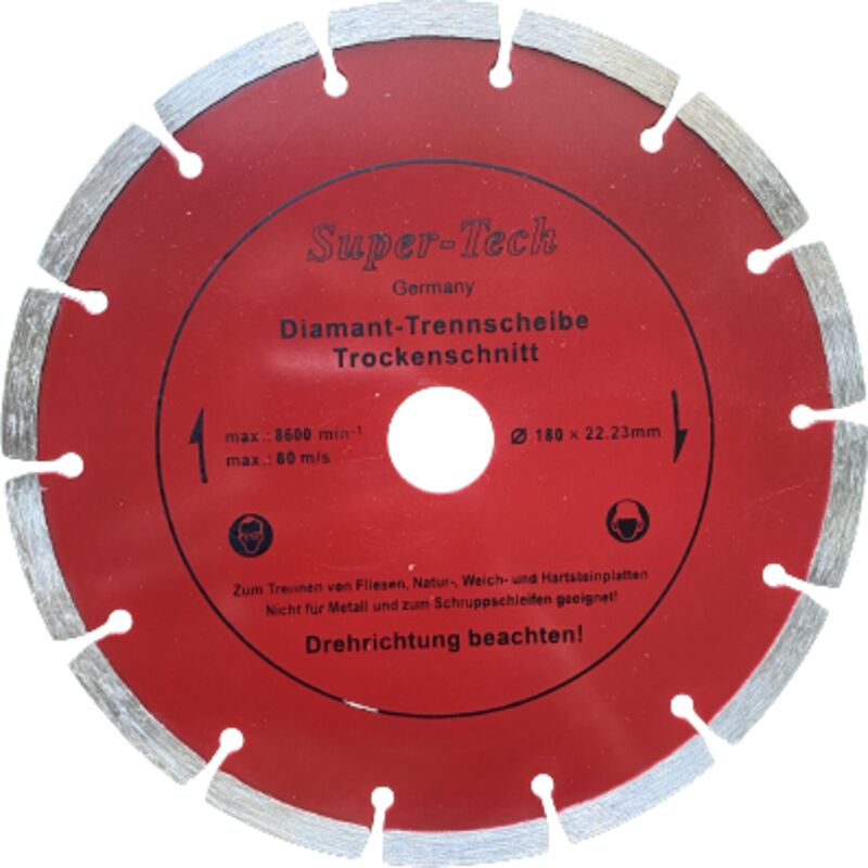 Diamantscheibe für Fliesen und Glasur 180MM