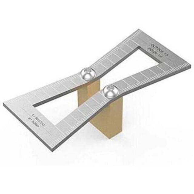 Schwalbenschwanzmarkierung, Handgeschnitztes Holzlehren-werkzeug Mit Skala, Schwalbenschwanzmustergrößen 1:5–1:6 Und 1:7–1:8 Für Die Holzbearbeitung, Silber, --