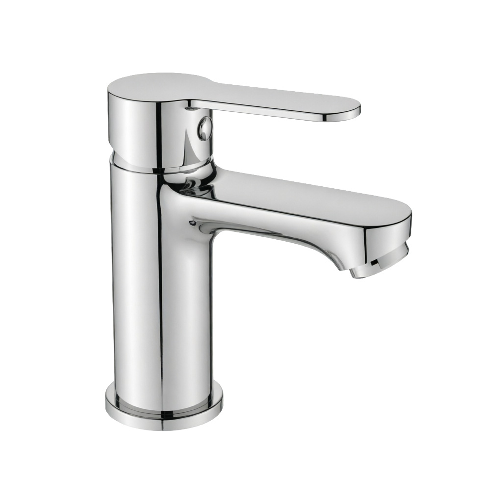 Aica Niedrige Waschtischarmatur Anti‑fingerabdruck Spritzfrei Perlator Ktw‑zertifiziert Bleifrei Kalt‑warm Chrom