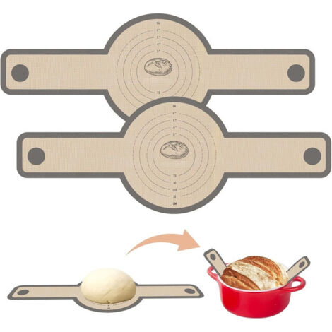 Set Mit 2 Silikon-backmatten Mit Griffen, Dunkelgrau
